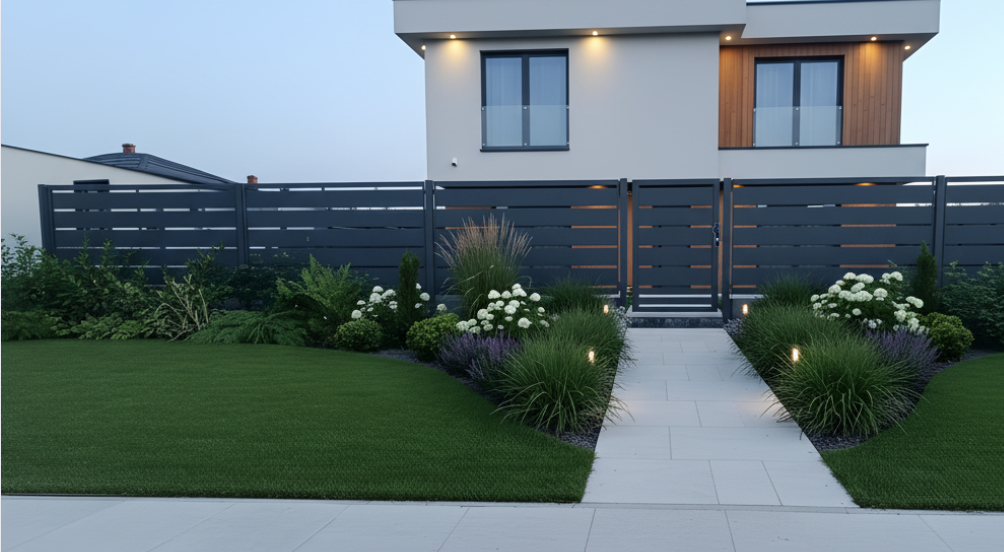 Ogrodzenie palisadowe Timeless szersze